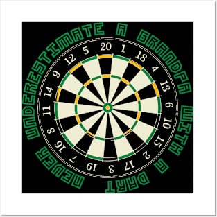 Dart Grandpa Dartist Match Precision Bar Posters and Art